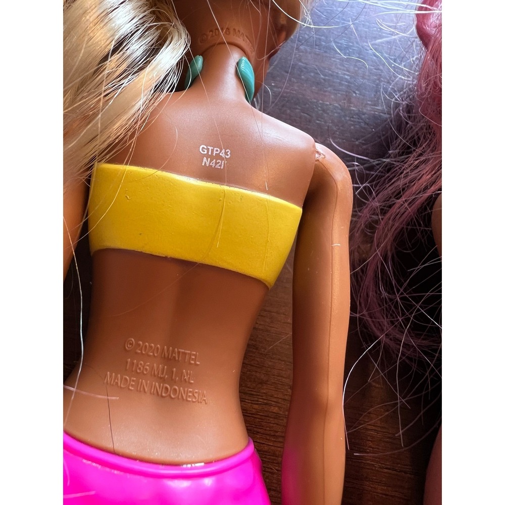 Barbie Mermaid Doll Lot Dreamtopia Pink Hair Rainbow Tail Mattel 2 - Picture 5 of 6